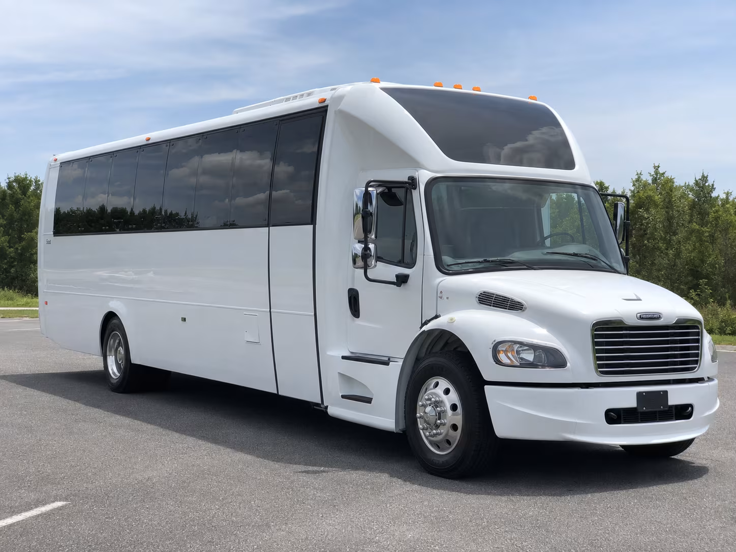 Interior of a party bus rental serving Lincoln