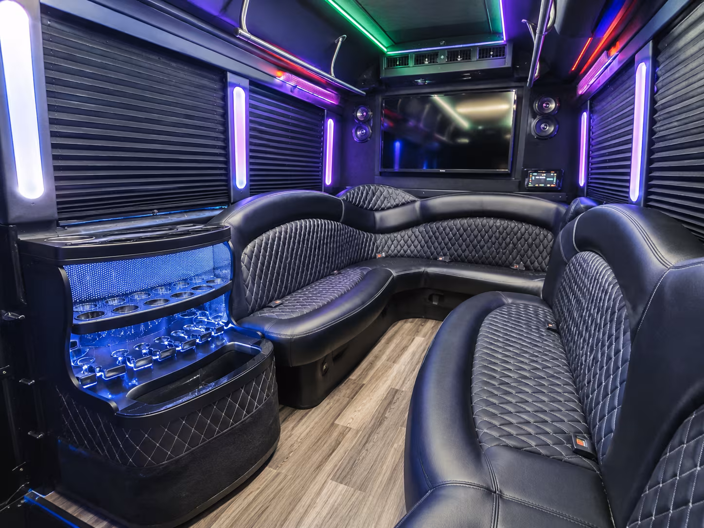 Lincoln Bachelor & Bachelorette Transportation party bus exterior
