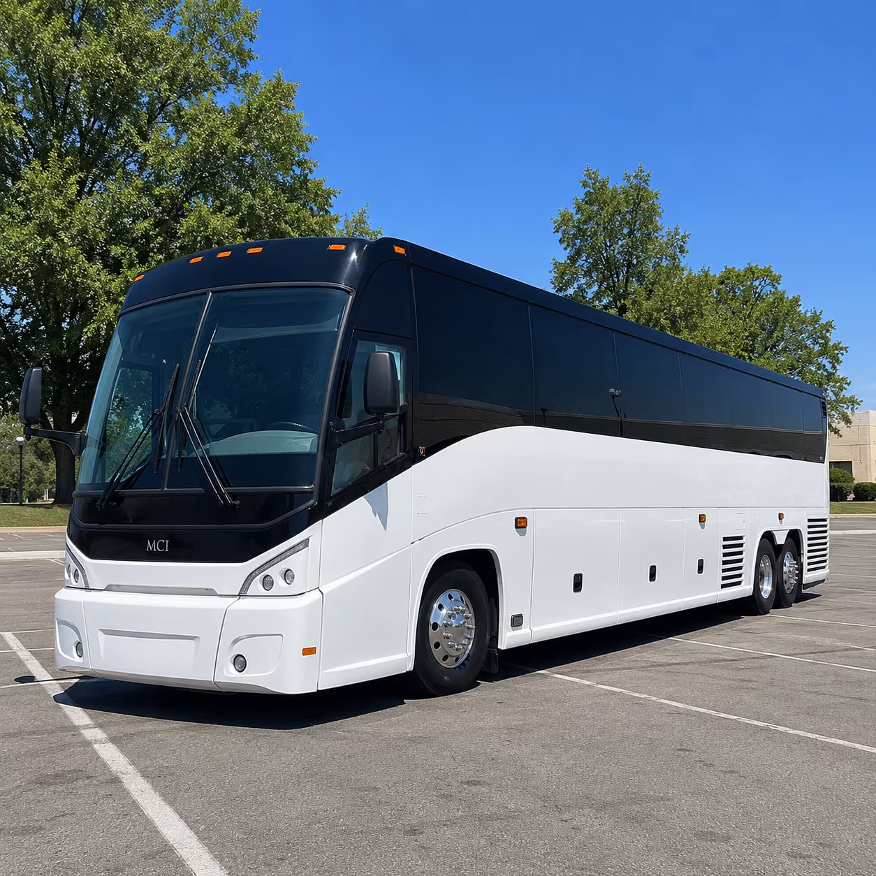 Lincoln School Event Transportation party bus exterior