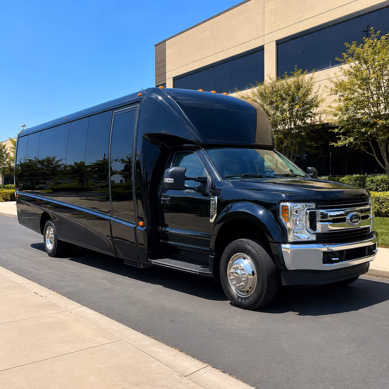 Lincoln School Event Transportation party bus exterior