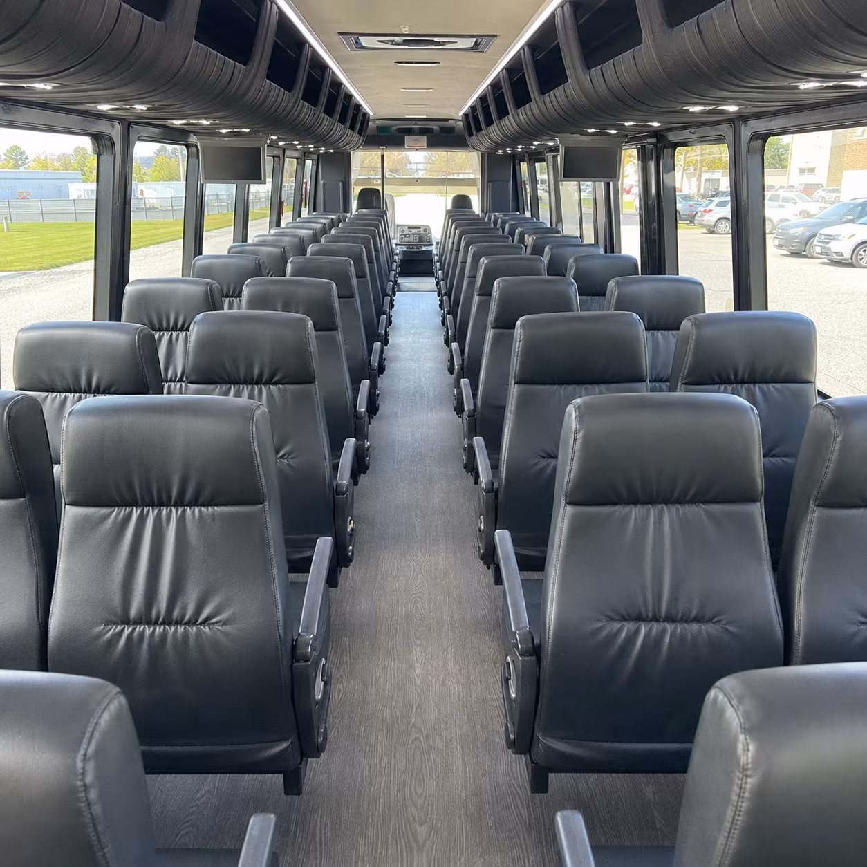 Lincoln School Event Transportation party bus exterior