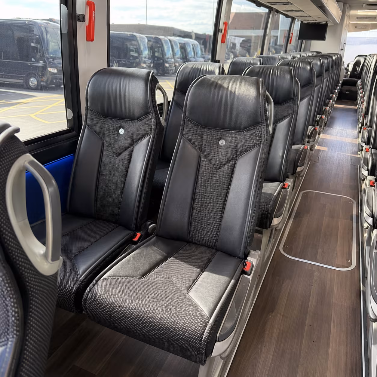 Lincoln School Event Transportation party bus interior