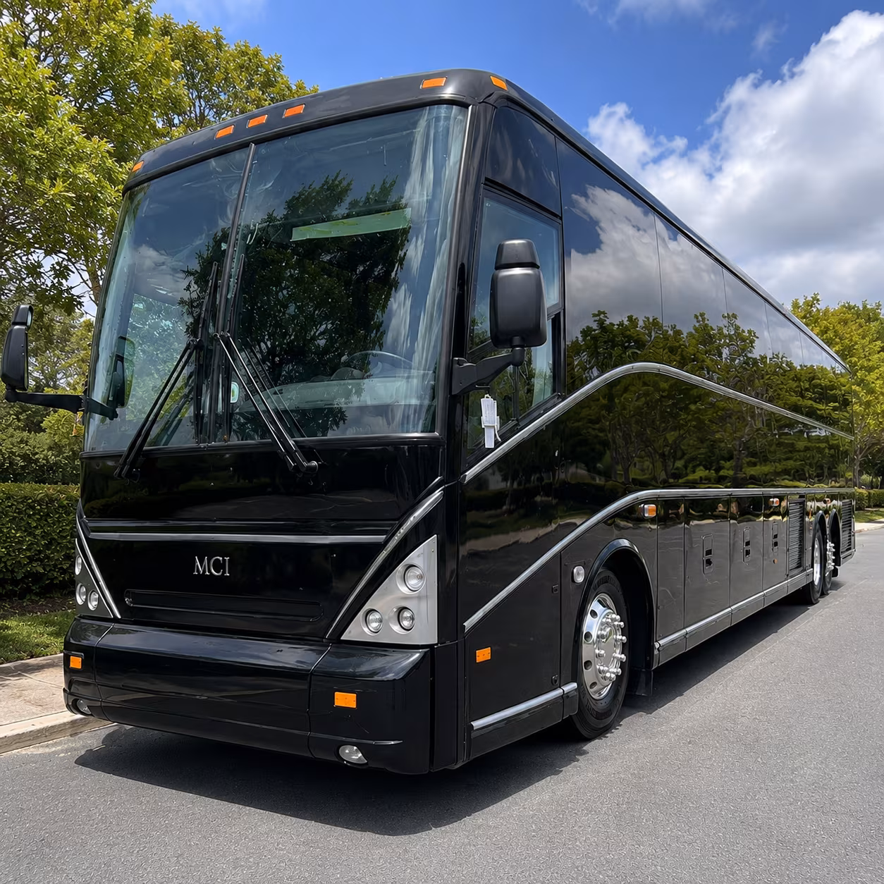 Lincoln School Event Transportation party bus exterior