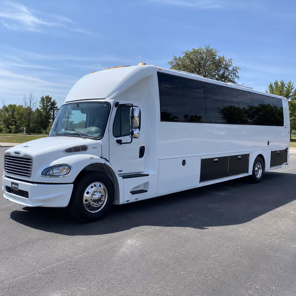 Lincoln Sporting Event Transportation party bus exterior
