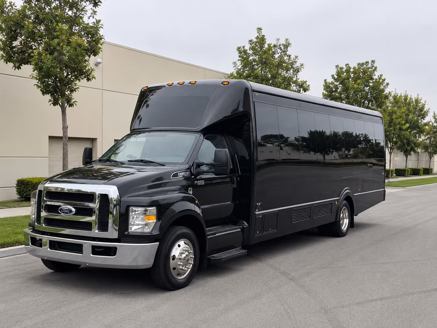 Lincoln Sporting Event Transportation party bus exterior
