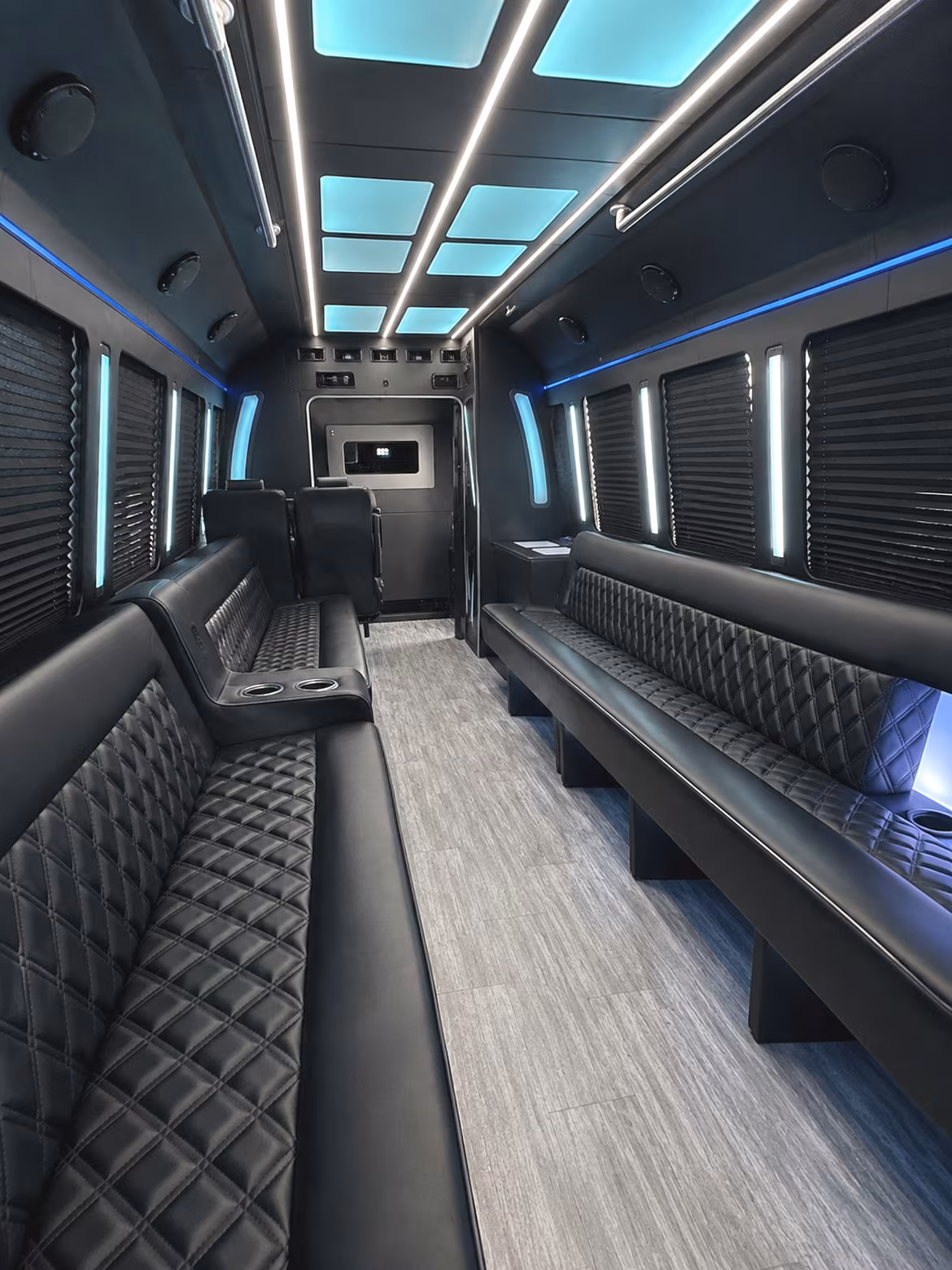 Lincoln Wedding Transportation party bus interior